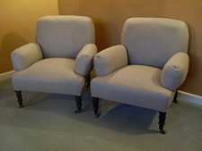 A pair of Napoleon III armchairs