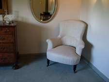 A classic french upholstered armchair