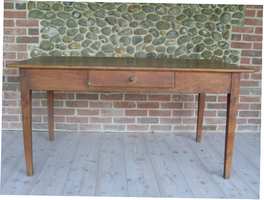A pine and elm French kitchen table