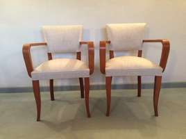 A pair of French Deco bridge chairs