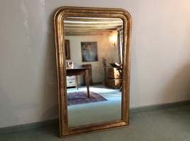 A French tall arch top dressing mirror
