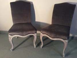 A pair of English bedroom chairs