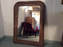 A small French overmantle mirror