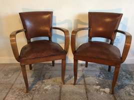 A pair of French desk chairs
