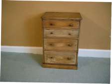19thC pine nest of drawers