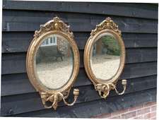 A pair of Victorian girondole mirrors