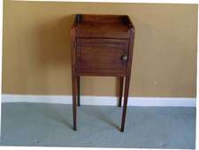 A 19thC tray top bedside stand