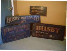 A group of Victorian signs
