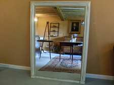 A painted Victorian overmantle mirror