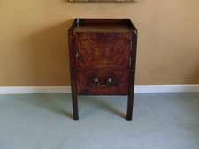 A Georgian tray top bedside stand