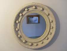 A 19thC deep framed circular mirror