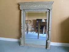 A French painted pier mirror