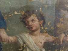 A large early 19thC Italianate oil of a religious scene