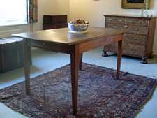 An antique French farmhouse kitchen table