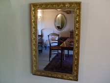 A 19thC Gilded leaf and vine mirror