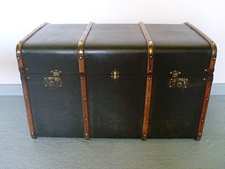 Faux leather covered trunk