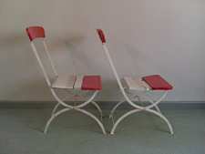 A pair of French cafe chairs
