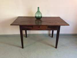 An 18thC oak plank top table