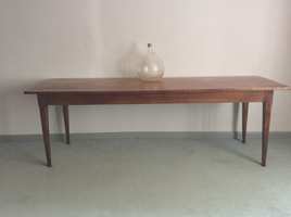 An 8 seater French cherry dining table