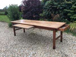 A 12 seater French cherry 19thC table