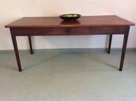 19thC French elm 8 seater table