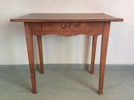 A French elm and cherry side table