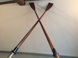 Vintage sculling oars