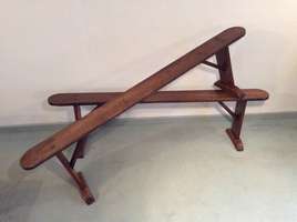 A pair of superb French elm benches