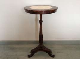 A Regency marble inset pedestal table