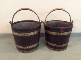A near pair of peat buckets