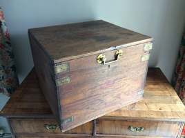 A camphor brass capped cube box 