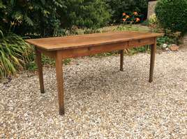 A French cherry 2 drawer dining table