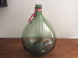 An antique hand blown bottle