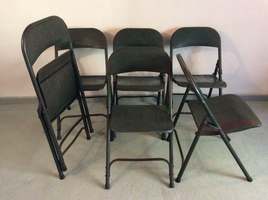 A set of six AJAY folding chairs