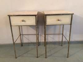 A pair of Deco bedside stands