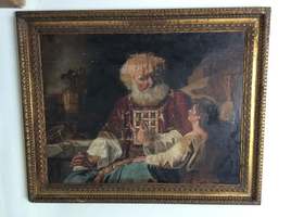 A large religious old master painting oil on canvas