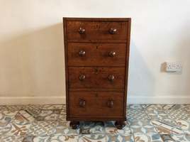 A 19thC 4 drawer pedestal chest