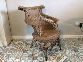 An American Heywood wicker chair
