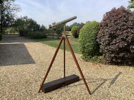 A large brass London made telescope