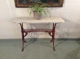 A 19thC marble topped console table