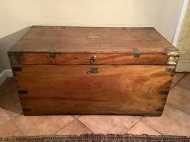 A 19thC camphor campaign trunk