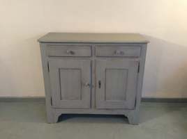 A painted French cupboard