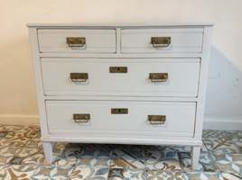 A small Continental painted chest