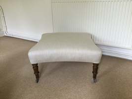 A 19thC French upholstered stool