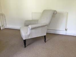 French upholstered armchair roll back