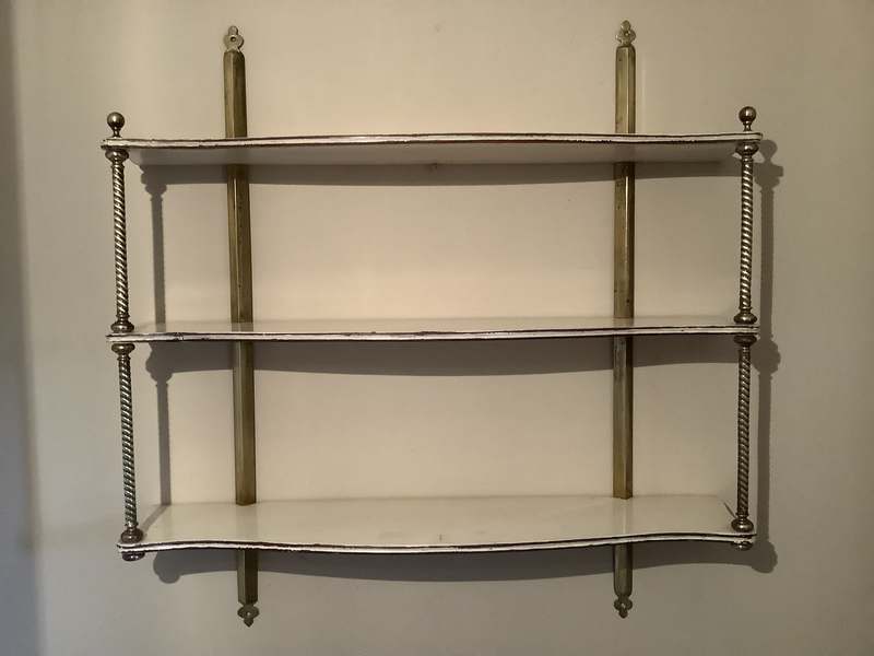 A set of 19thC hanging wall shelves