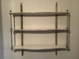 A set of 19thC hanging wall shelves